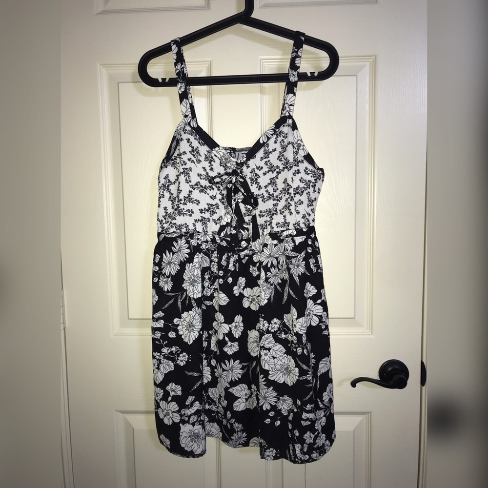 Black and White Floral Dress